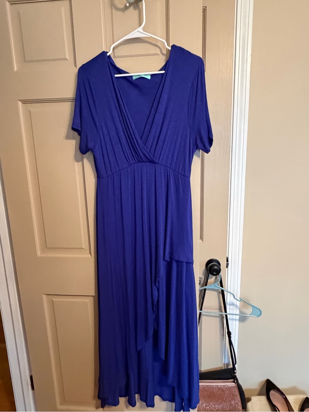 NWOT - Filly Flair Royal Blue Wrap-Front Maxi Dress